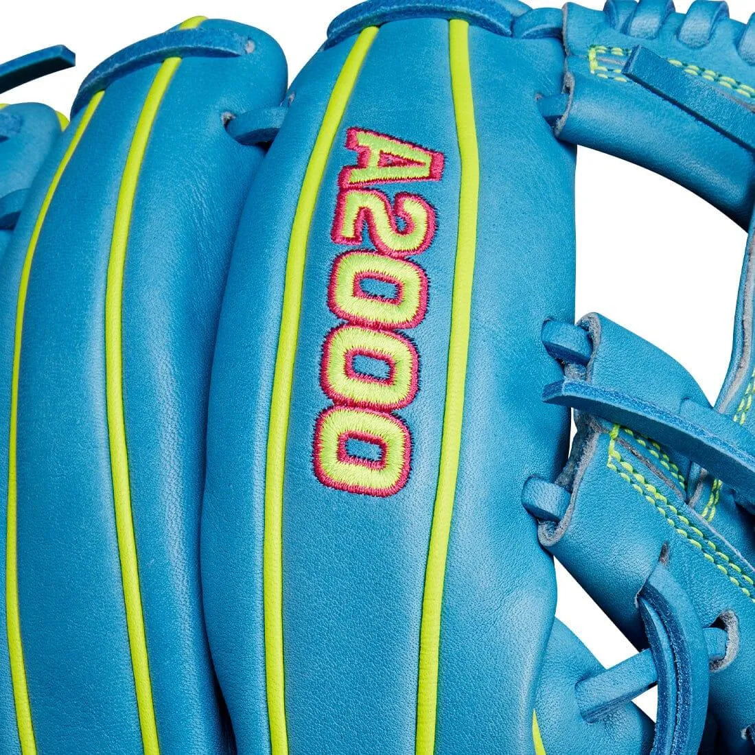 2024 Wilson A2000 1786 11.5" Infield Baseball Glove: Sky Blue & Optic Yellow