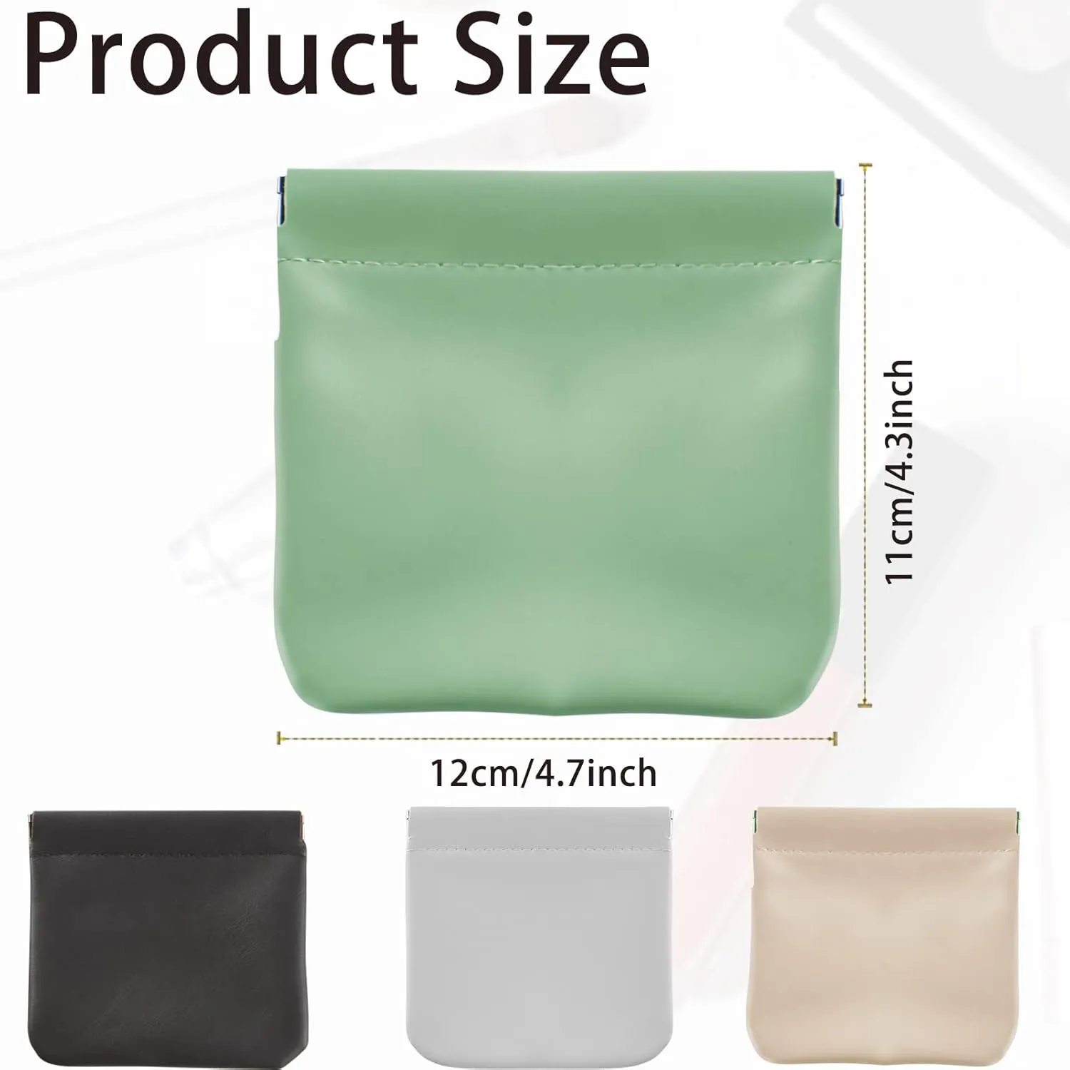 4Pcs Lambskin Pocket Cosmetic Bag, Portable Waterproof Small Makeup Bag No Zipper Self-Closing Small Makeup Pouch for Women Mini Makeup Bag Travel Storage for Cosmetics Headphones Jewelry(B-Style)