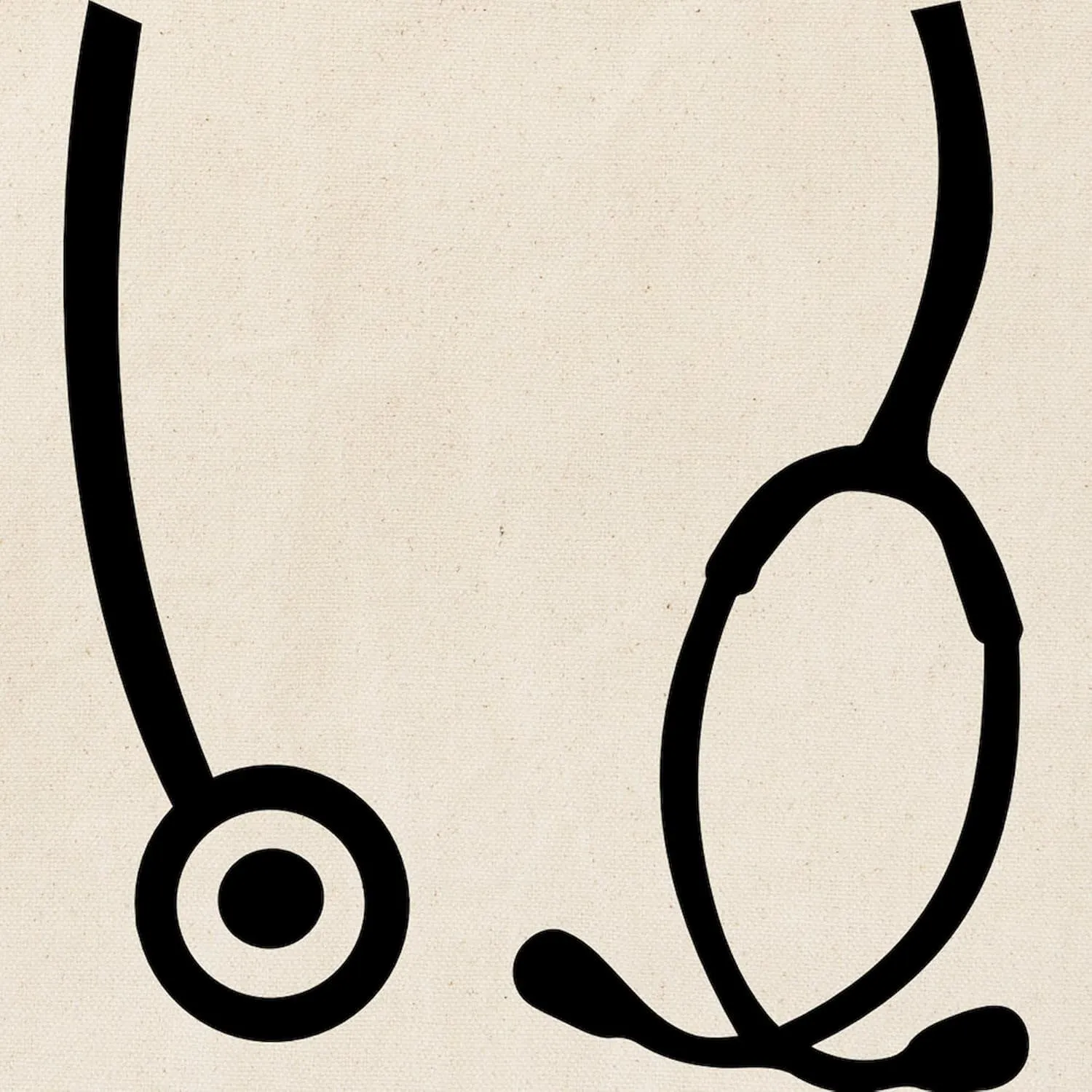 CafePress Stethoscope Doctor Tote Bag Reusable Natural Beige Canvas Shopping Bag