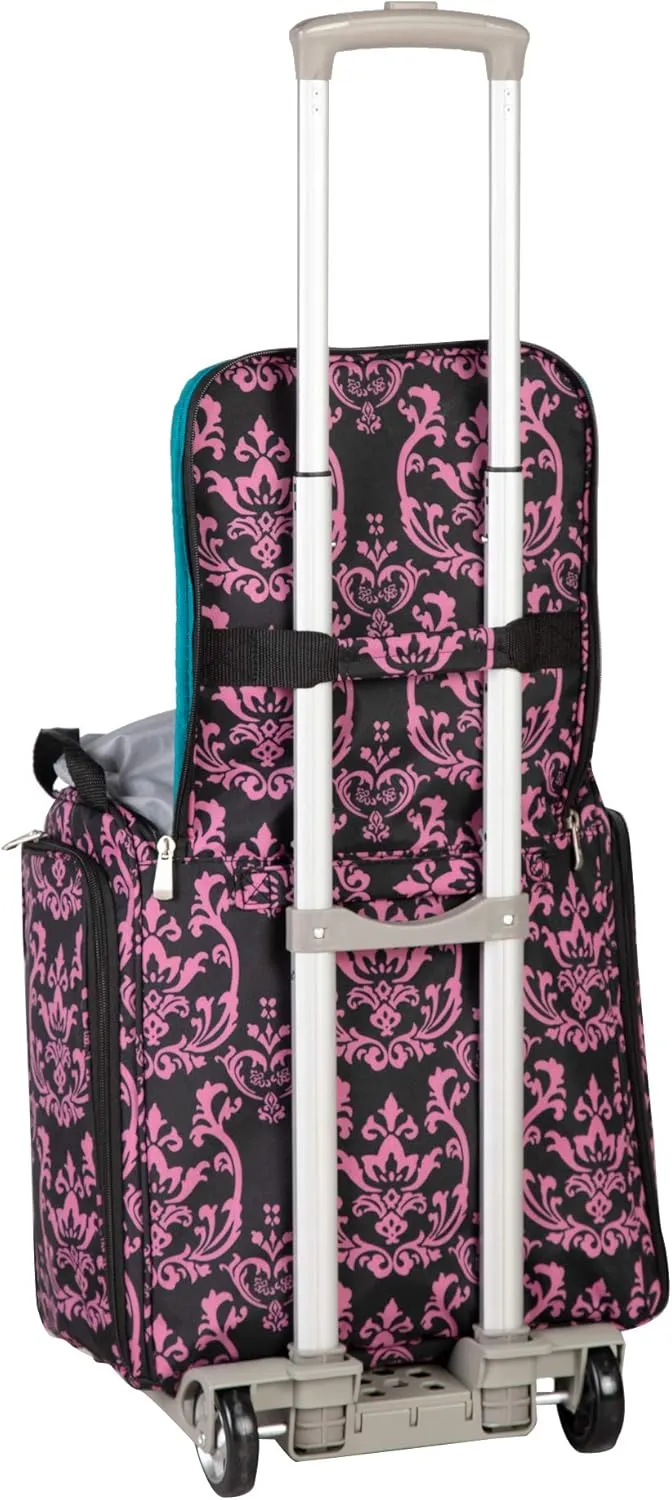 Crafters Tote Bag Organizer, Storage Bag for Craft Supply, and Scrapbooking Carrier w/Handle and Wheels