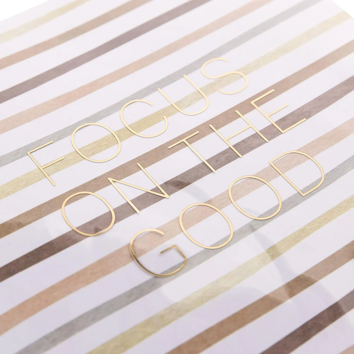 Graphique Weekly Vinyl Journal - Focus Design - 8" x 10", 120 Lined Pages - Features Year in Review Page, Gold Foil