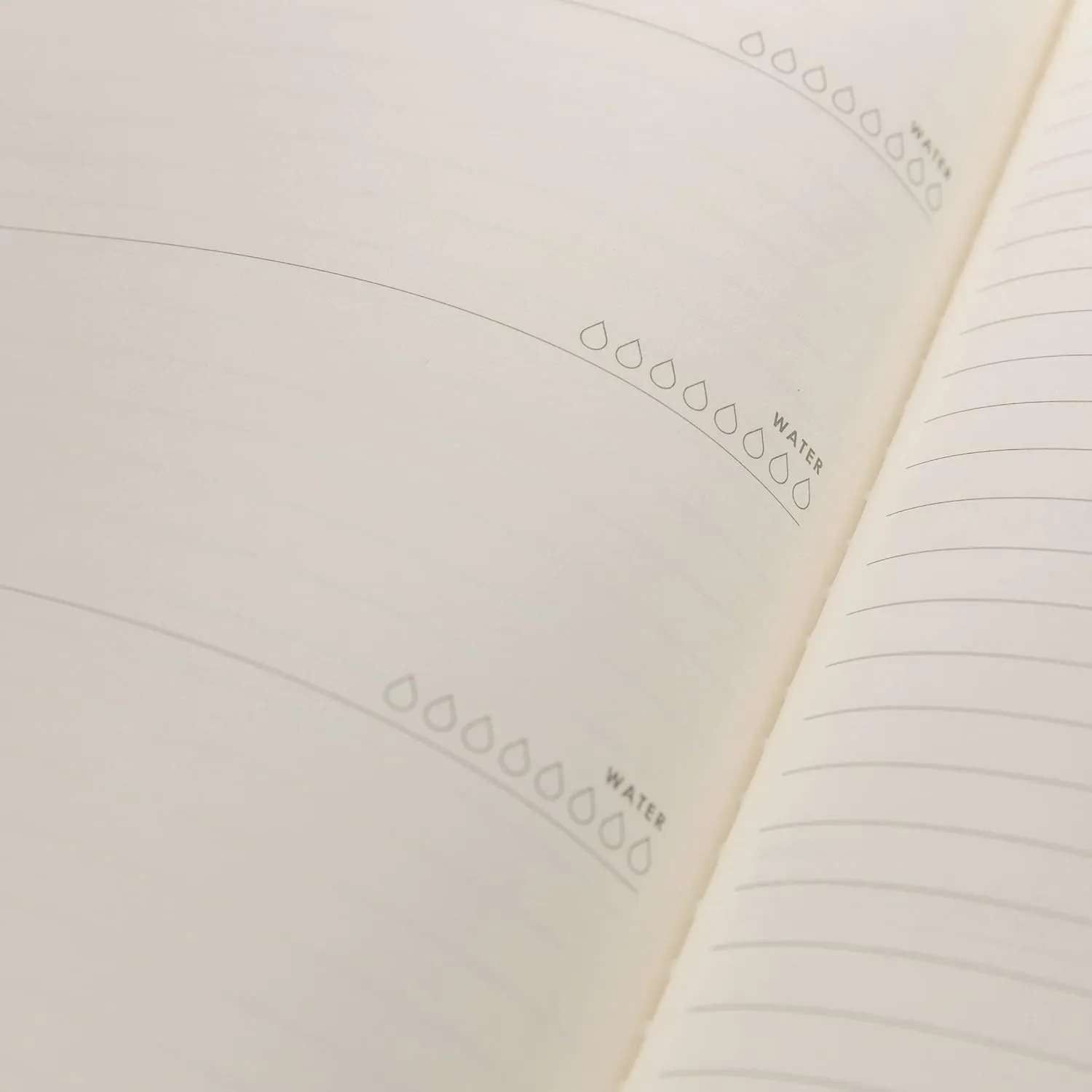 Graphique Weekly Vinyl Journal - Focus Design - 8" x 10", 120 Lined Pages - Features Year in Review Page, Gold Foil