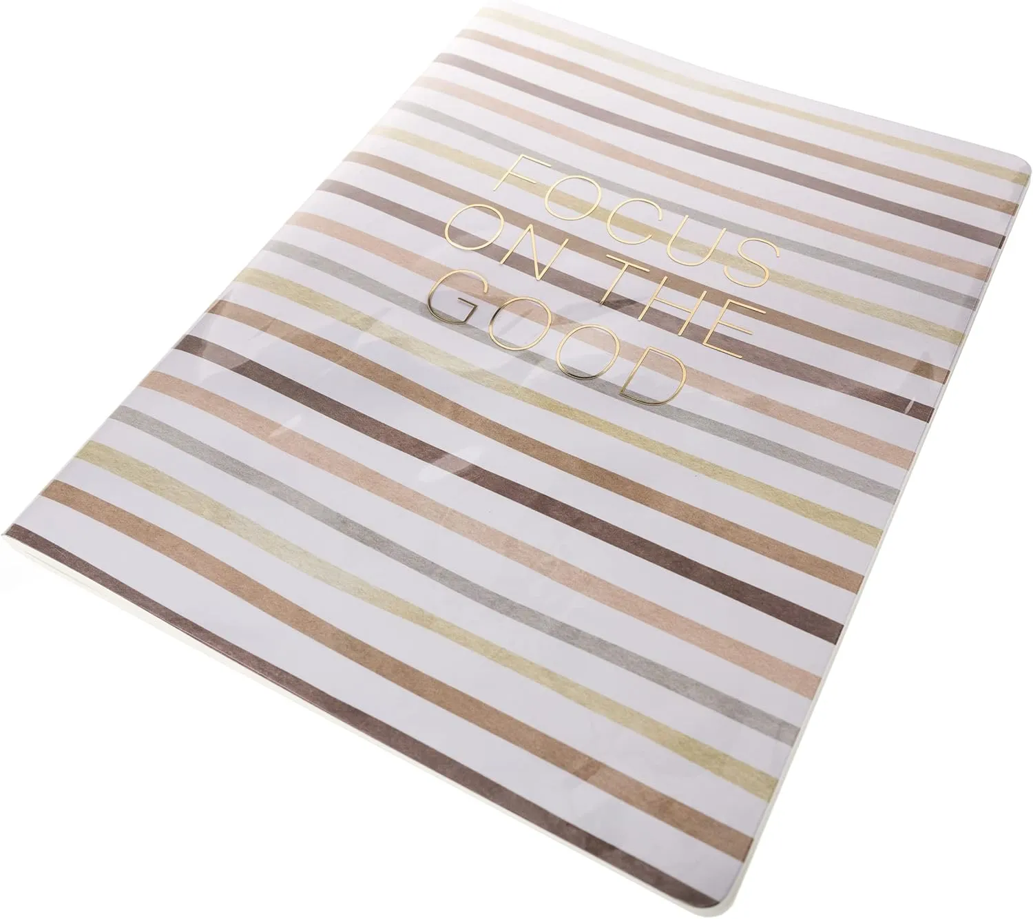 Graphique Weekly Vinyl Journal - Focus Design - 8" x 10", 120 Lined Pages - Features Year in Review Page, Gold Foil