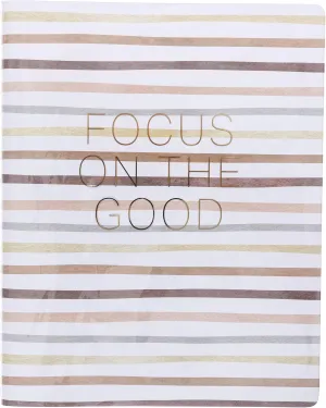 Graphique Weekly Vinyl Journal - Focus Design - 8" x 10", 120 Lined Pages - Features Year in Review Page, Gold Foil