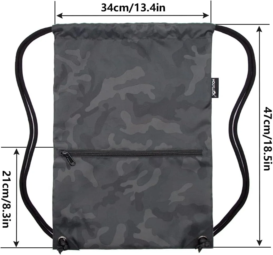 HOLYLUCK Drawstring Backpack Bag Sport Gym Sackpack
