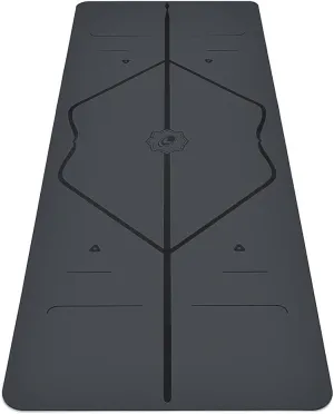 Liforme Original Yoga Mat  Free Yoga Bag Included - Patented Alignment System, Warrior-like Grip, Non-slip, Eco-friendly, sweat-resistant, long, wide, 4.2mm thick mat for comfort