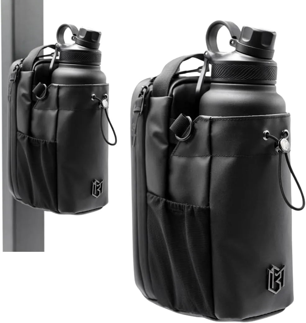 Magnetic Gym Bag for Men and Women  Sling Bottle with Magnetic Attachment | Water Bottle Holder, Gym Pouch, Crossbody Bag for Travel, Sports, Work, Fitness