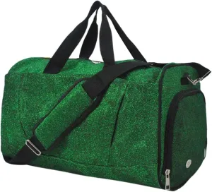 NGIL Glitter Cheer Gym Duffel Bag with Shoe Compartment, Small Travel Tote, and Overnight Carry-On for Women (Glitter-Green)
