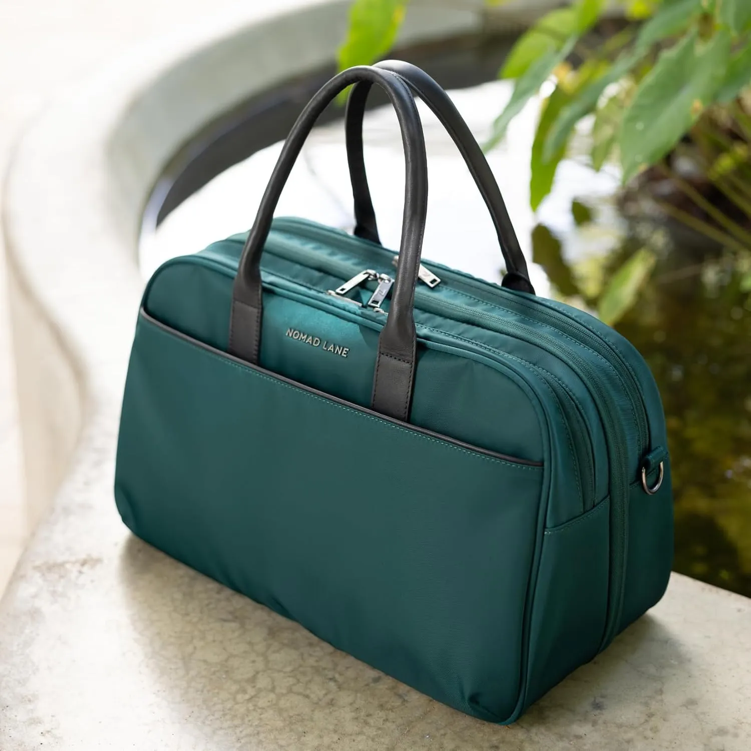 Nomad Lane The Bento Bag Carry-On Luggage Duffel Bag, Durable & Lightweight Suitcase. Personal Item Weekender Overnight Travel Bag for Men & Women, Pine Green