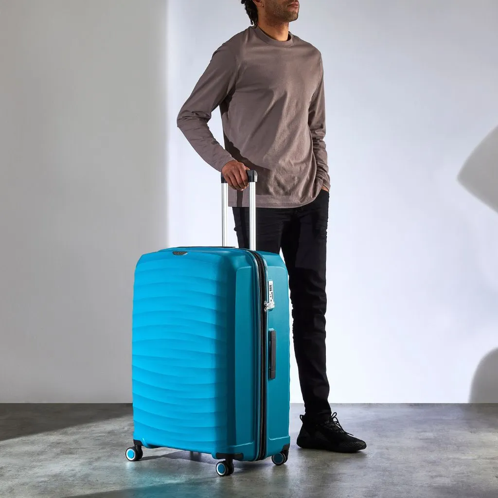 Rock Sunwave 79cm Large Expander Hardsided Luggage - Blue