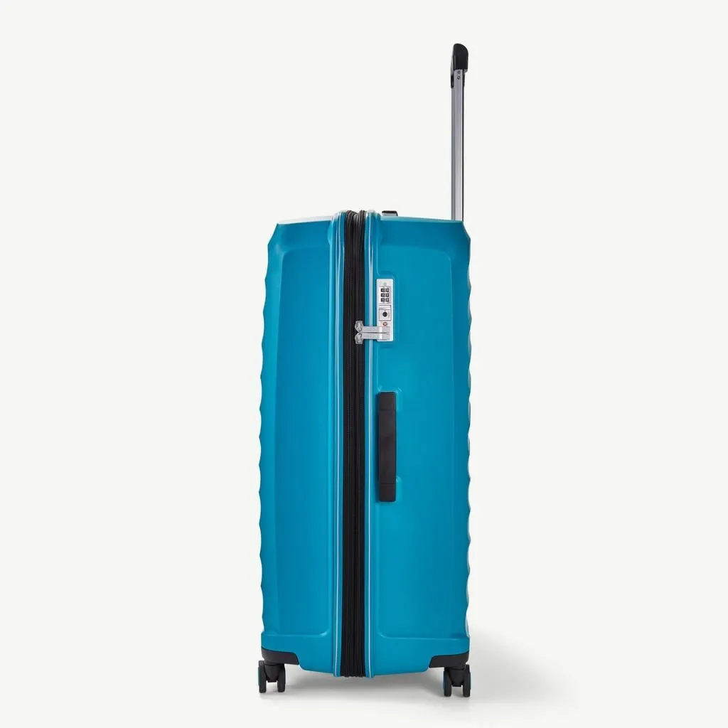 Rock Sunwave 79cm Large Expander Hardsided Luggage - Blue