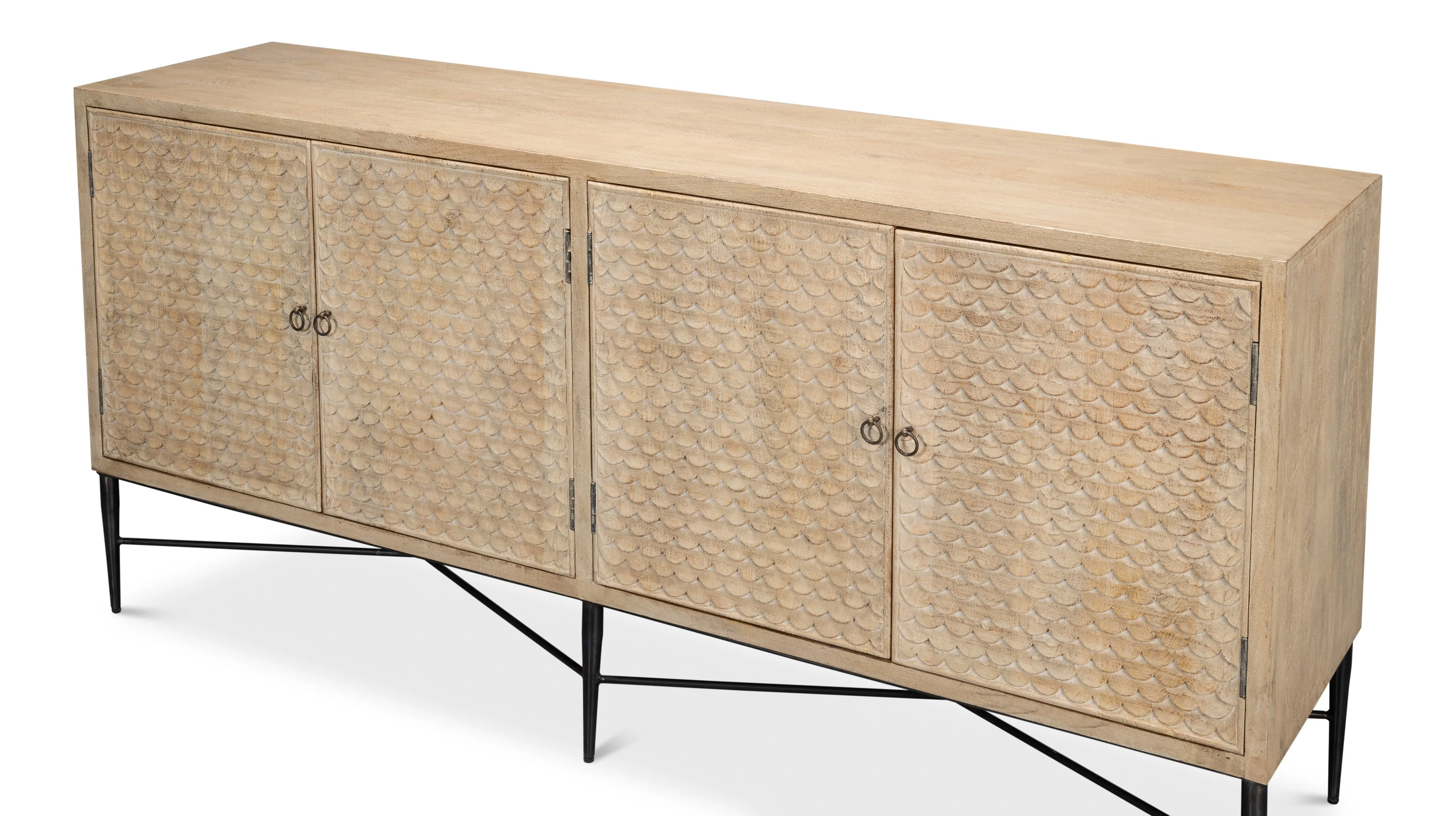 Sarreid - Archie Four Door Sideboard - Tan - Traditional