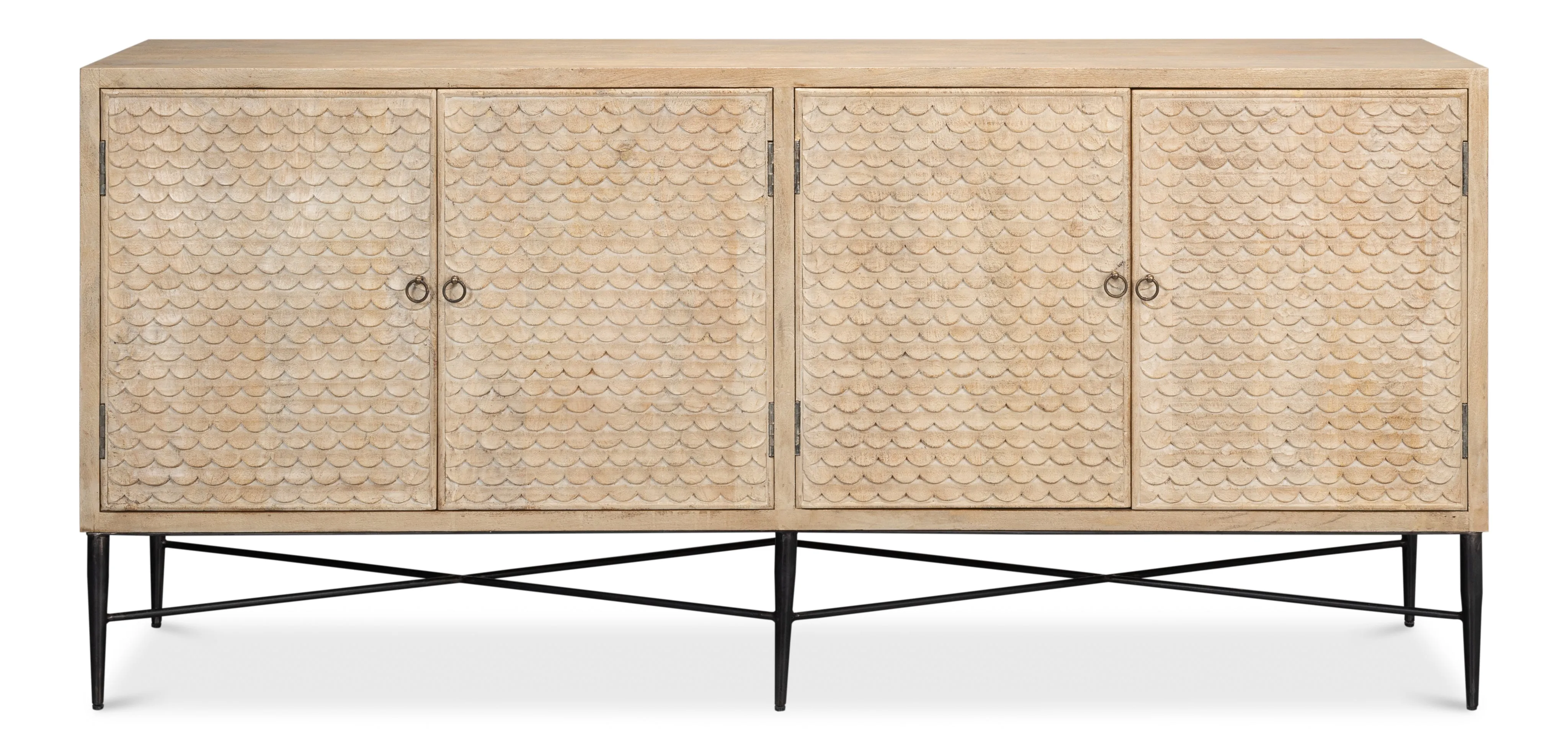 Sarreid - Archie Four Door Sideboard - Tan - Traditional