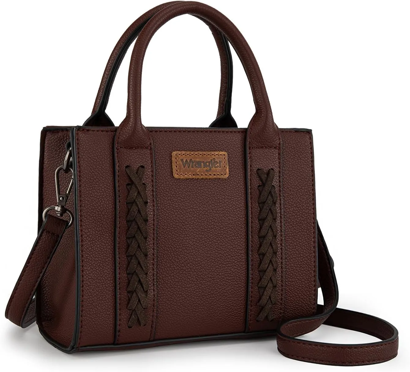 Wrangler Mini Crossbody Purse for Women Cute Small Tote Bag Shoulder Handbag Ladies Top Handle Satchel with Adjustable Strap