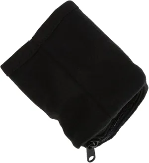 Wrist Wallet, 9 * 10cm / 3.5 * 4inch Sport Wrist Pocket Pouch Zipper Sweatband Wristband Breathable Pocket Sweatband for Outdoor Sports Running Jogging Gym Hiking Walking, Black