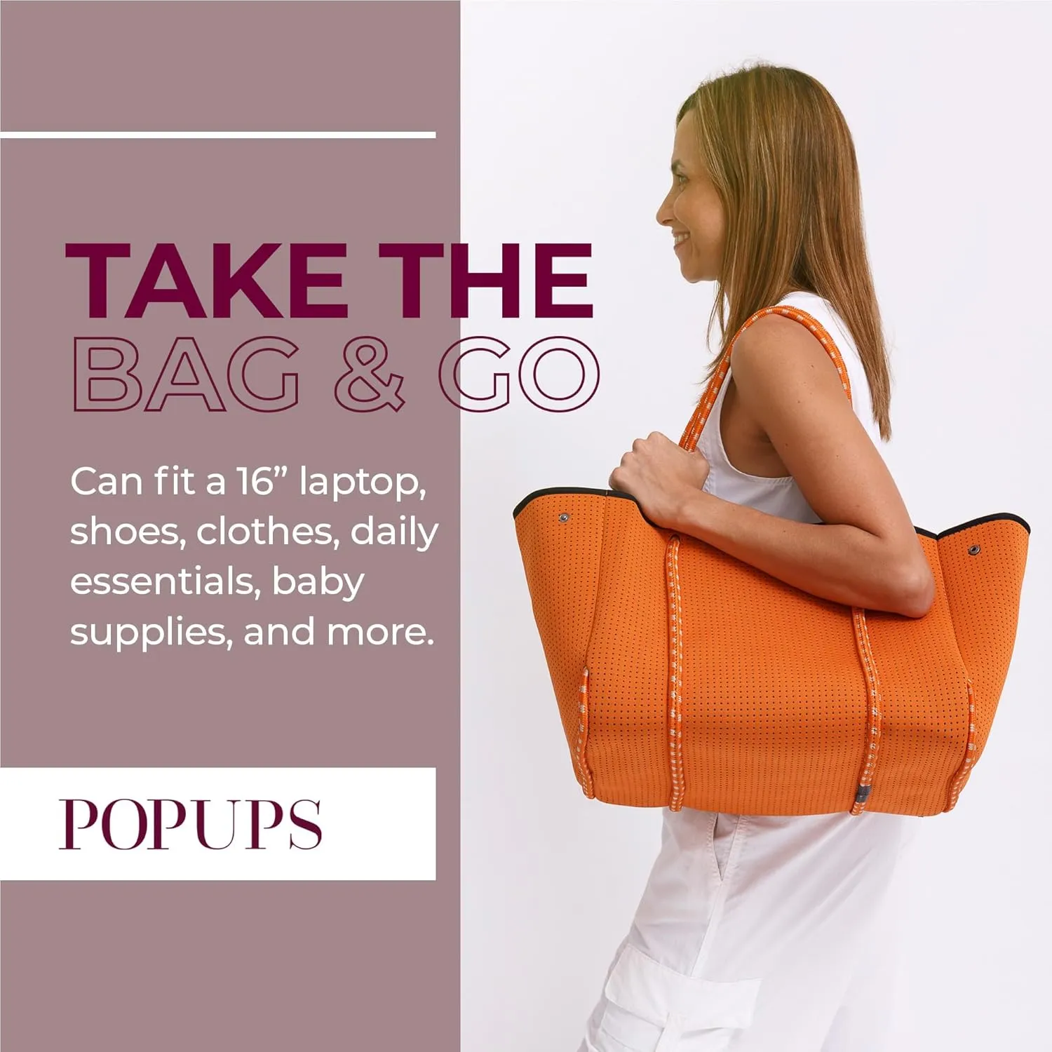 XL Personalized Neoprene Tote Bag for Women